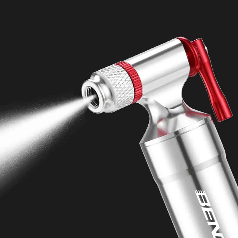 Велосипедный насос CO2 Schrader и клапан, воздушный насос CO2, насос для велосипедных шин из алюминиевого сплава CO2 для шоссейного велосипеда MTB