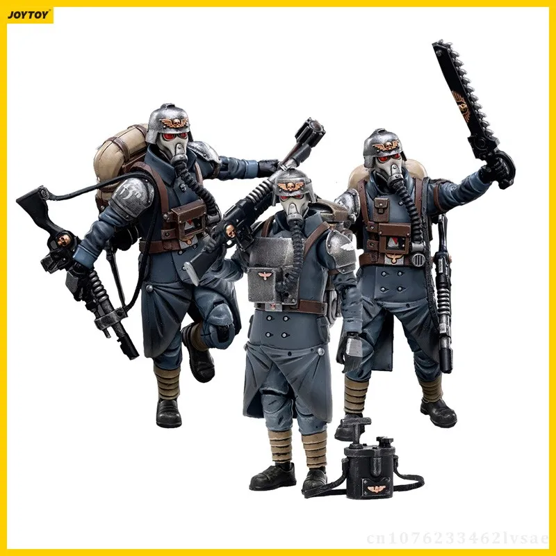 JOYTOY Warhammer 40K Astra Militarum Death Korps of Krieg Veteran Squad Sergeant Guardsman 1/18 Action Figure 10cm Doll Toy Gift