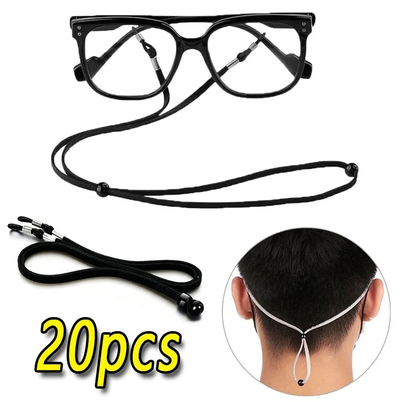 1/3/5/10/20pc Solid Color Anti-lost Eyeglass Lanyard Suede Cloth Rope Adjustable Glasses Strap Unisex Anti-Slip Anti-Lost Glass