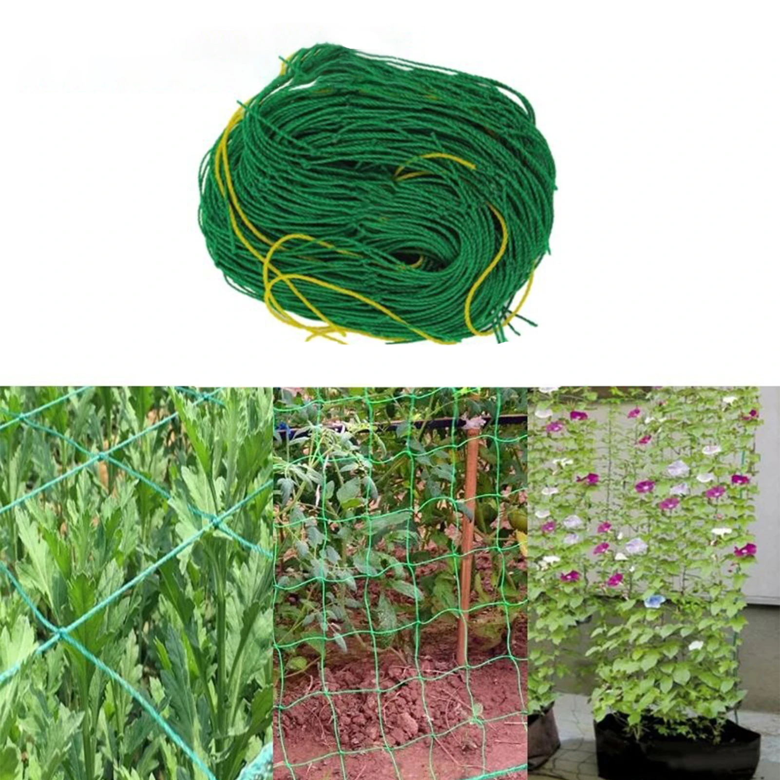 1.8x2.7cm Thickened Nylon Plant Climbing Net Heavy Duty Vegetable Stands Protective Netting Gardening Plant Support Netting