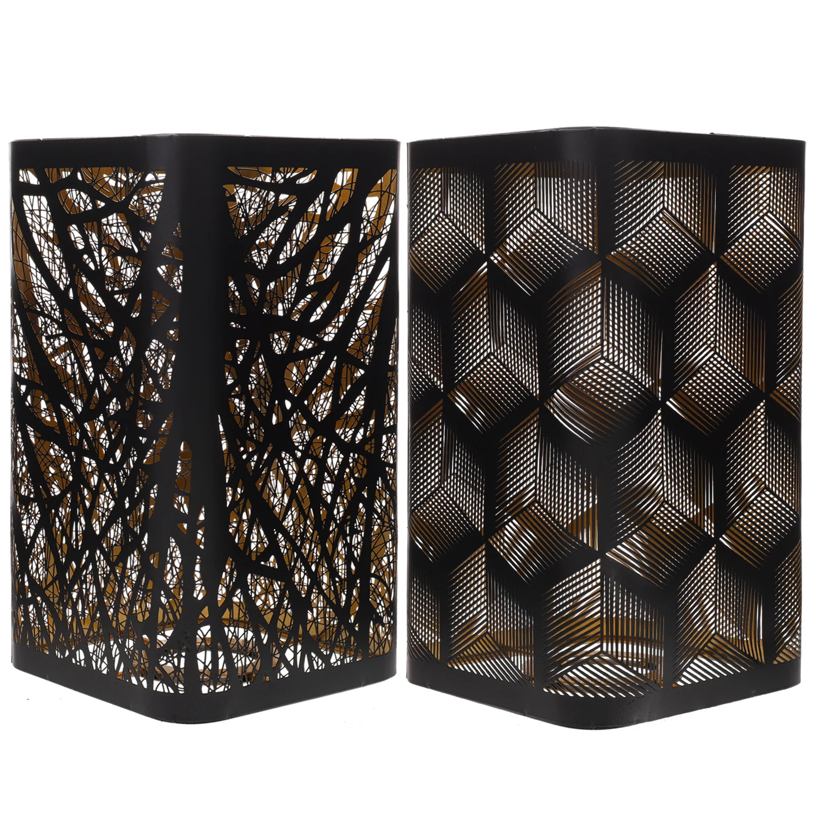 

2 шт. полый квадратный абажур, металлический настольный абажур, крышка для спальни, маленькие абажуры, замена