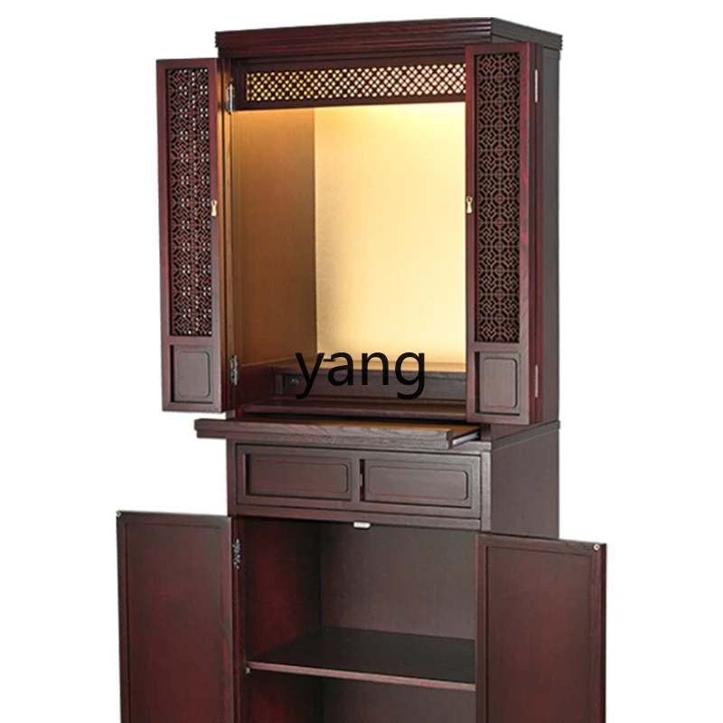 

Yjq Buddha Niche Clothes Closet with Door Worship Guanyin God of Wealth Home Living Room Modern Minimalist Buddha Cabinet