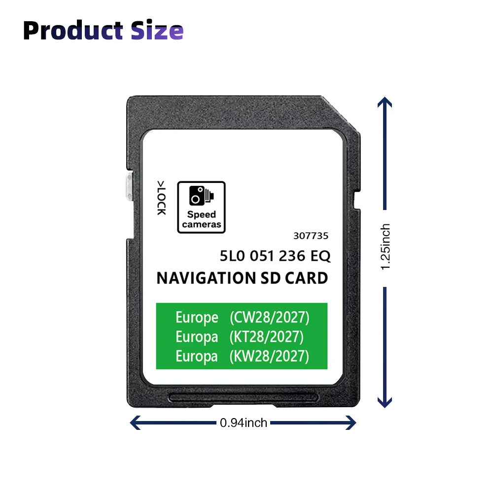 Scheda SD per navigatore satellitare veicolo Skoda Amundsen+ Octavia Superb Fabia Rapid 32GB 2027 Mappe Europa Regno Unito 5L0051236EQ Navigazione
