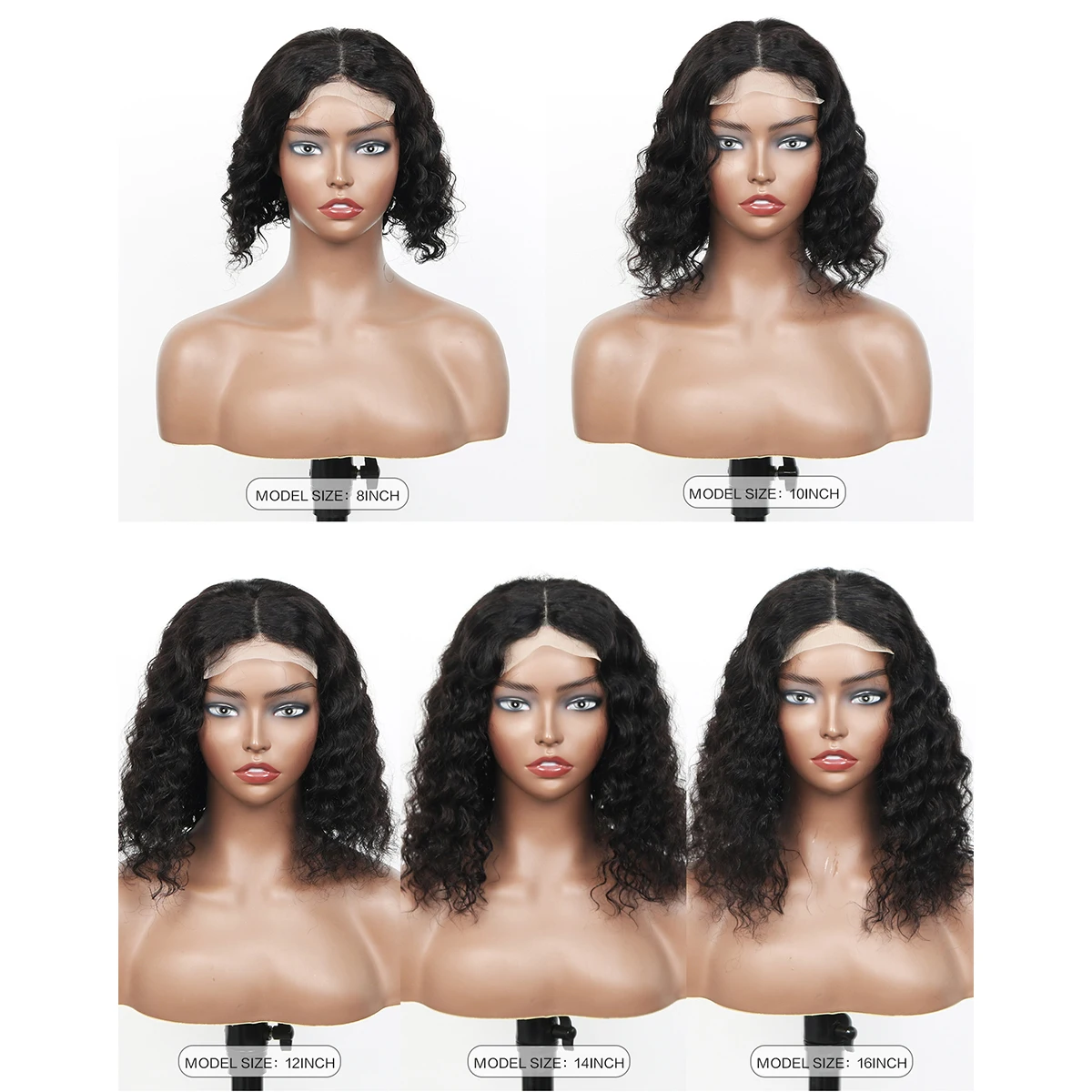 16 بوصة 4x4 HD مجعد الدانتيل إغلاق الباروكات شعر الإنسان غلويليس غريب مجعد بوب شعر مستعار قبل قطعها للنساء السود شعر مستعار دانتيل شفاف #3