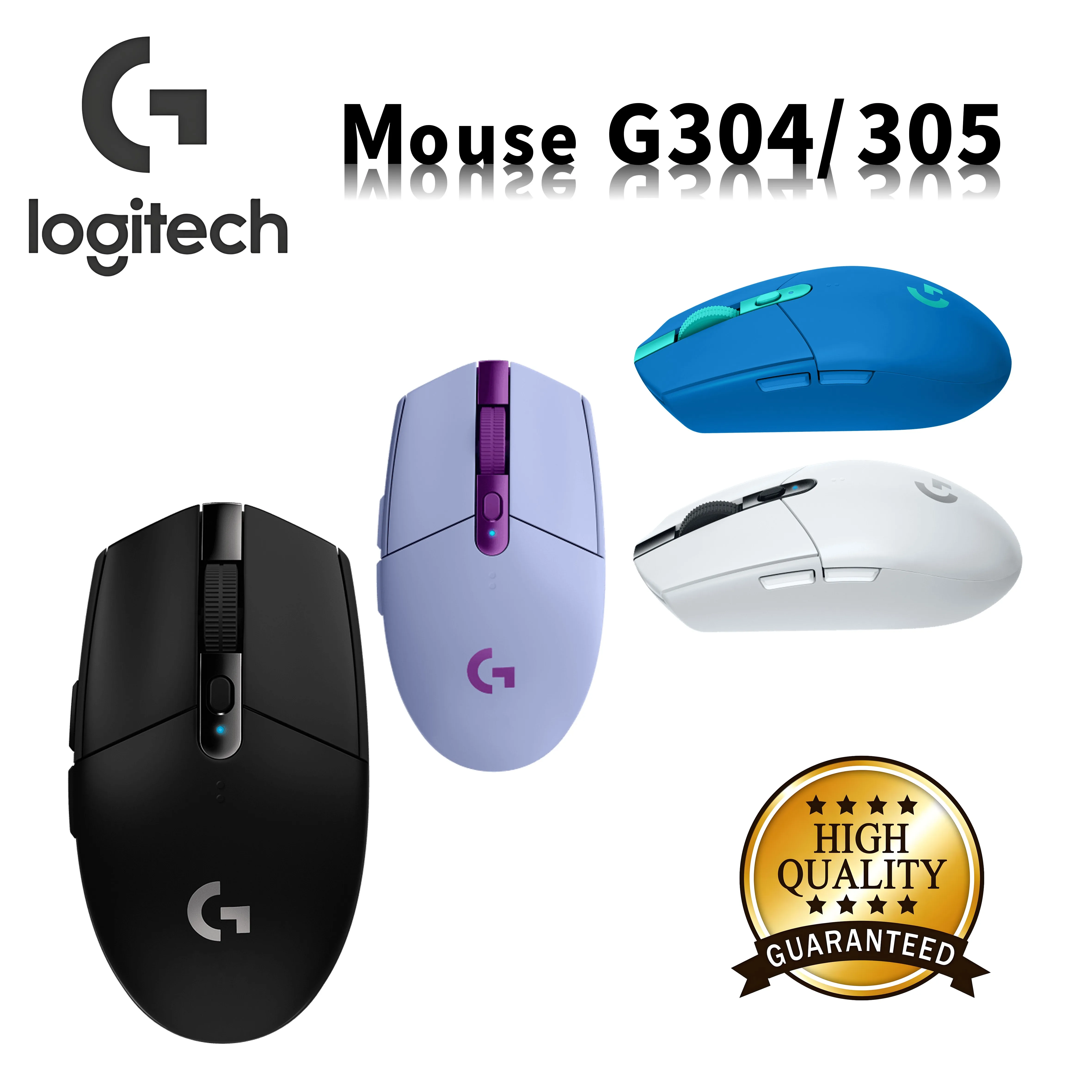 Logitech G304/305 Classic Wireless Gaming Mouse Resposta rápida Design ergonômico reduz a fadiga das mãos