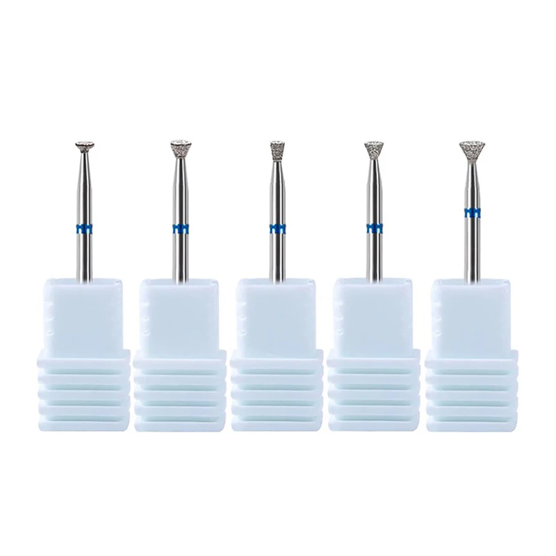 {HE} Cortador de diamante para manicure, brocas elétricas para unhas, brocas brancas para moagem, cortador, ferramentas para arte em unhas, acessórios