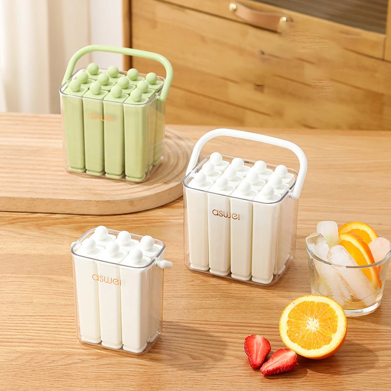 Portable Ice Pop Mold Set Household Food Grade Popsicle Maker With Handle Easy Release Homemade Ice Cream Mould For Summer