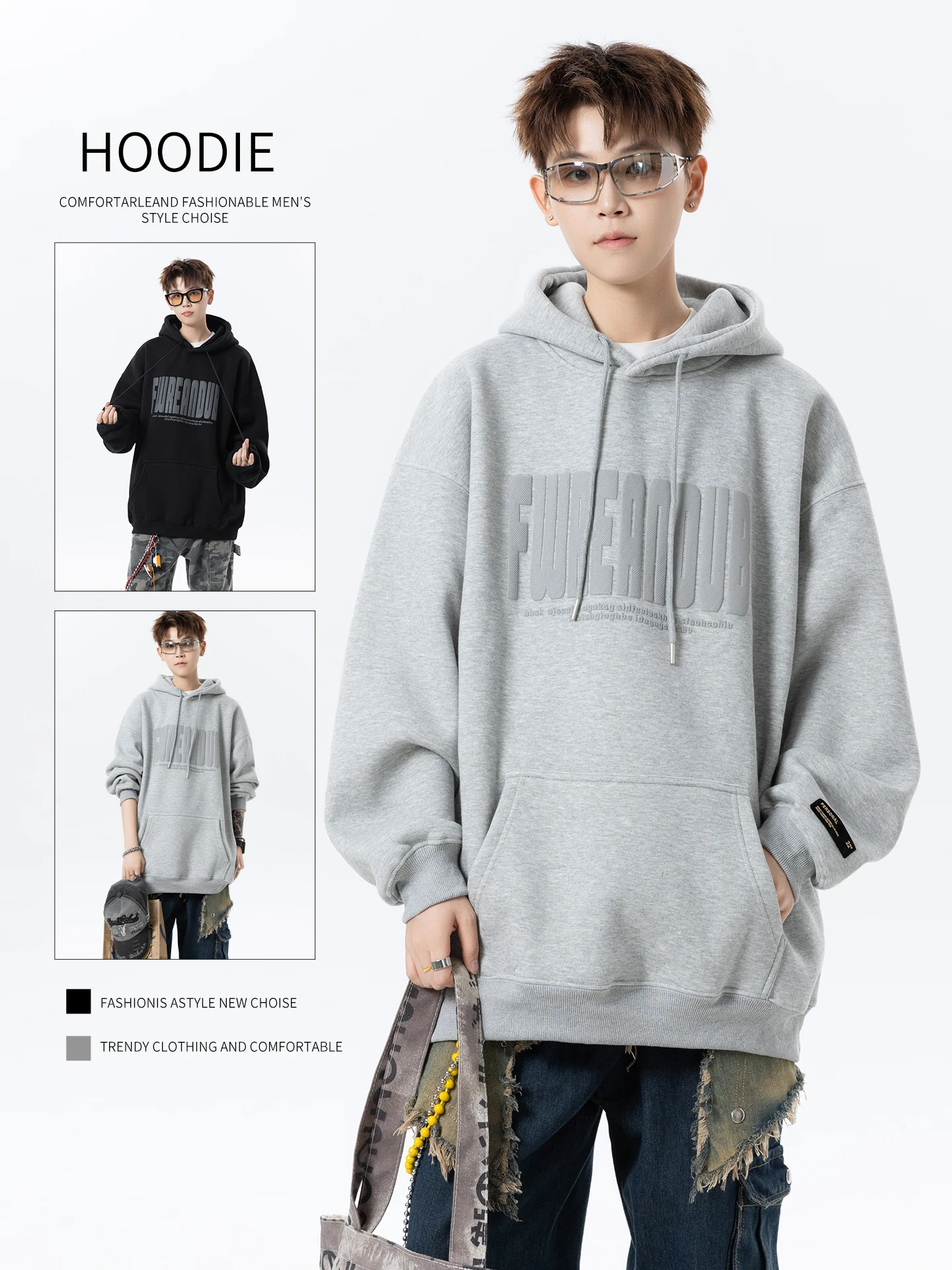 

American Sle Couple Matching Hoodie Sweatirt Cotton Polyester Blend Long Sve Warm Comfortable Streetwear Autumn Winter