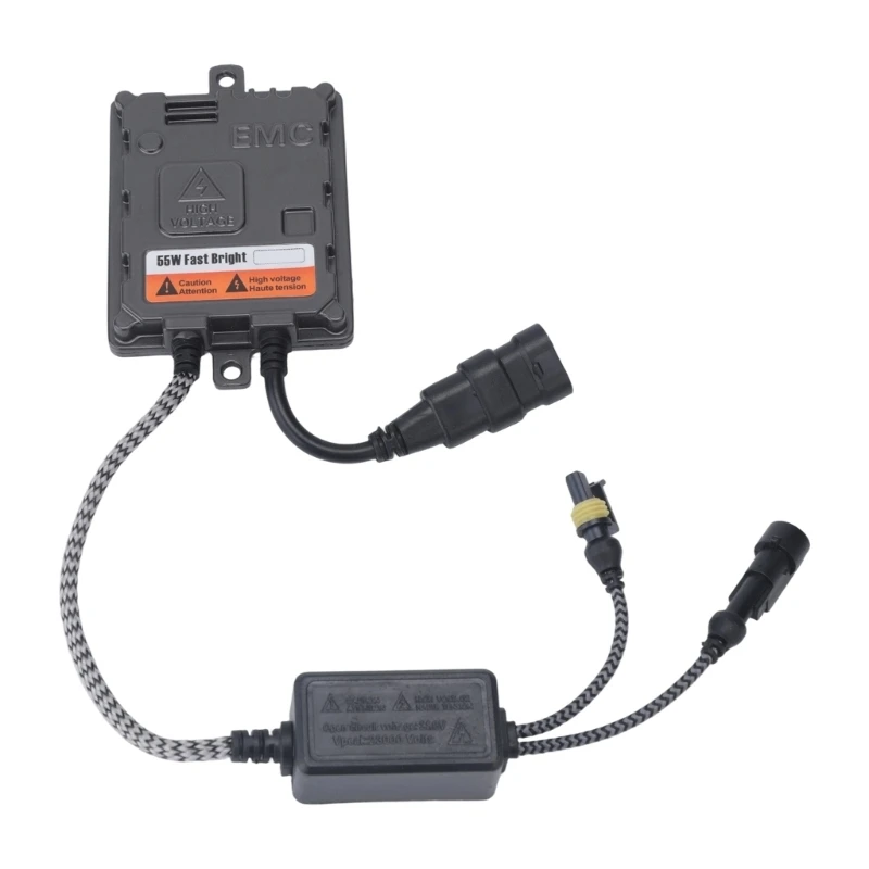 H13/9008 LED Canbus Decoders for 12 V Automotive and Motorcycle Headlight, Single Black Component with Injection-Molded ABS H8WE