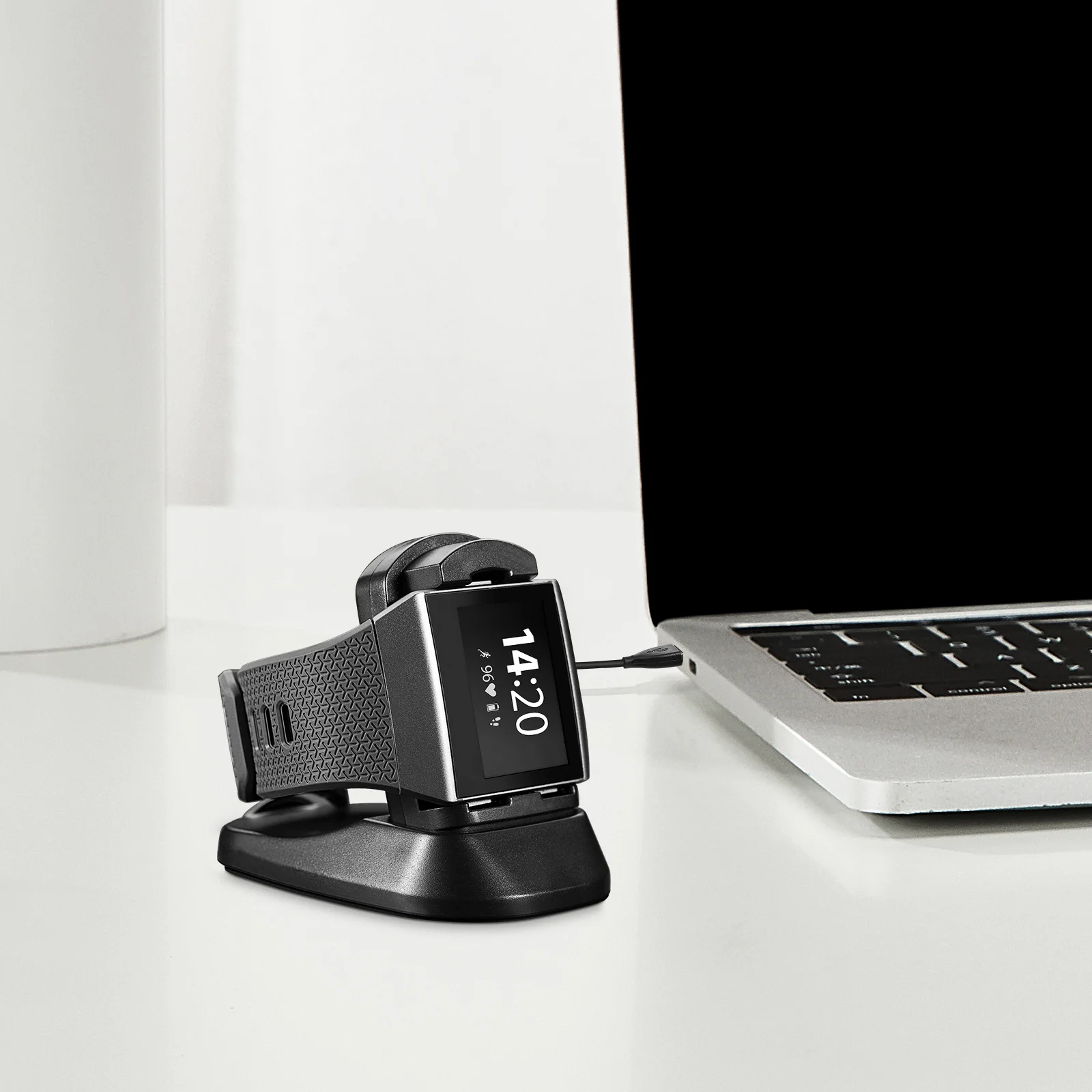 Suporte de carregamento doca com cabo de carregamento USB compatível com Fitbit Blaze Smart Watch