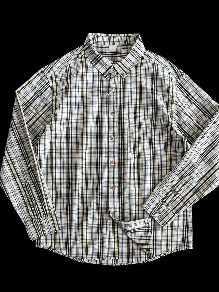 

Loose Fit Pure Cotton Long Sve irt Trendy Lazy Sle Cheered Collar Busin Casual Breathable Sweat Absorbent Wear