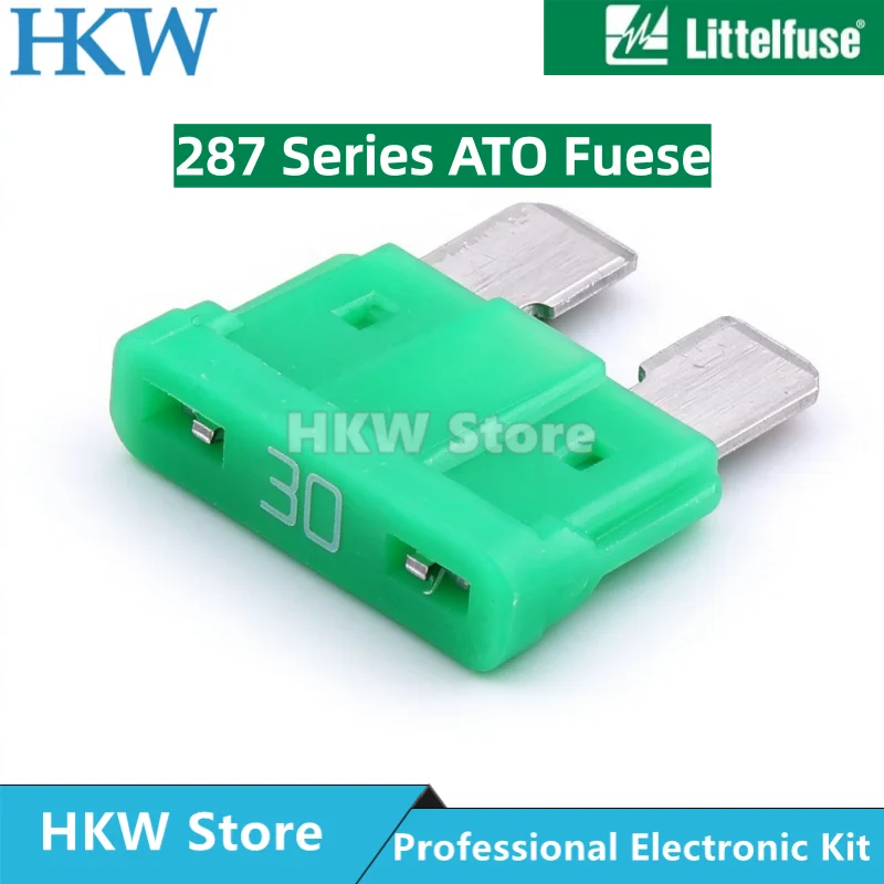 10-100PCS Littelfuse 287 Series 0287030.PXCN 30A Medium Blade Fuse 32Vdc 32V ATC Fuse ATOF New and Original