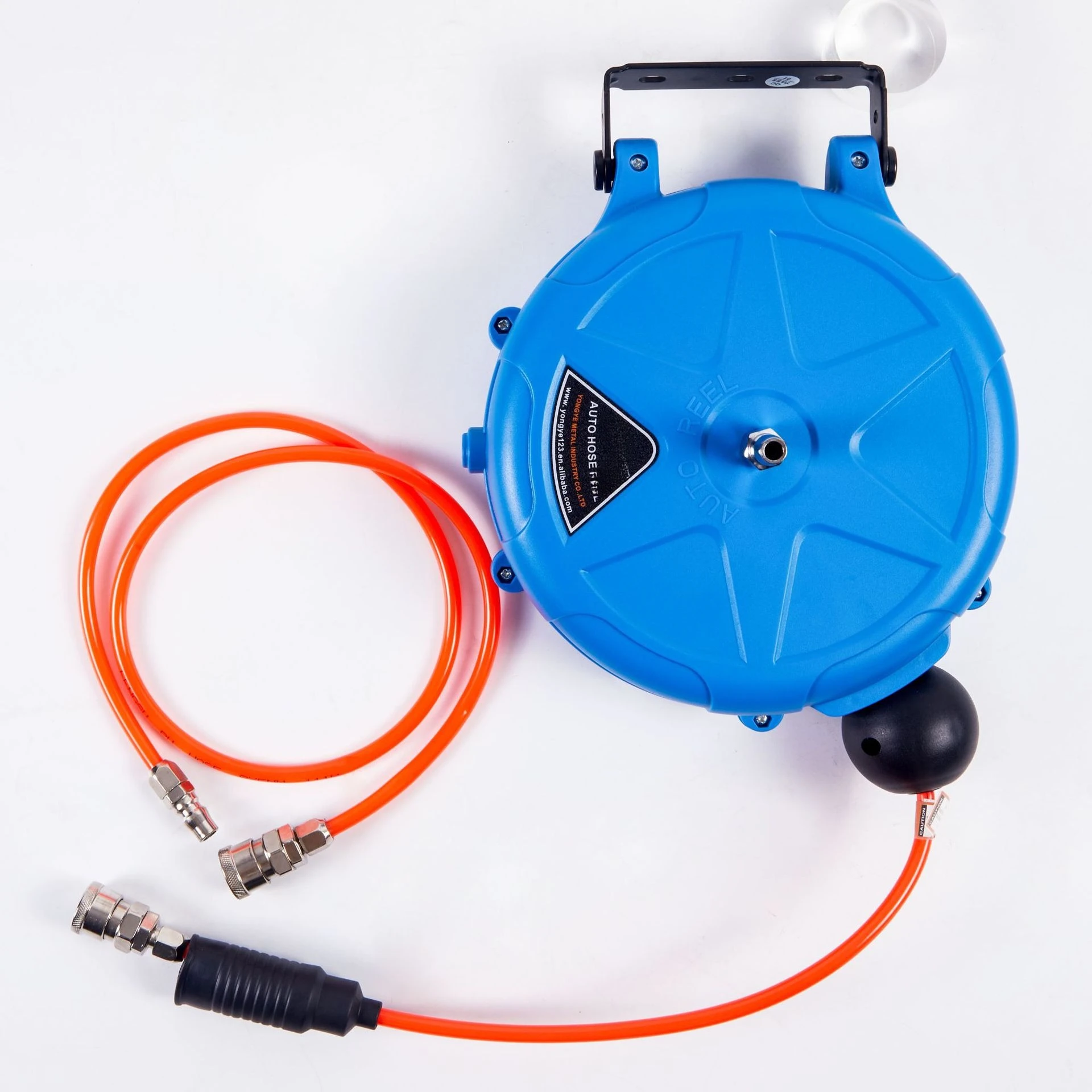 Auto Retractable Air Hose Reel Pneumatic Air Drum Wall Mount for Car Beauty 4S Auto Repair Workshop