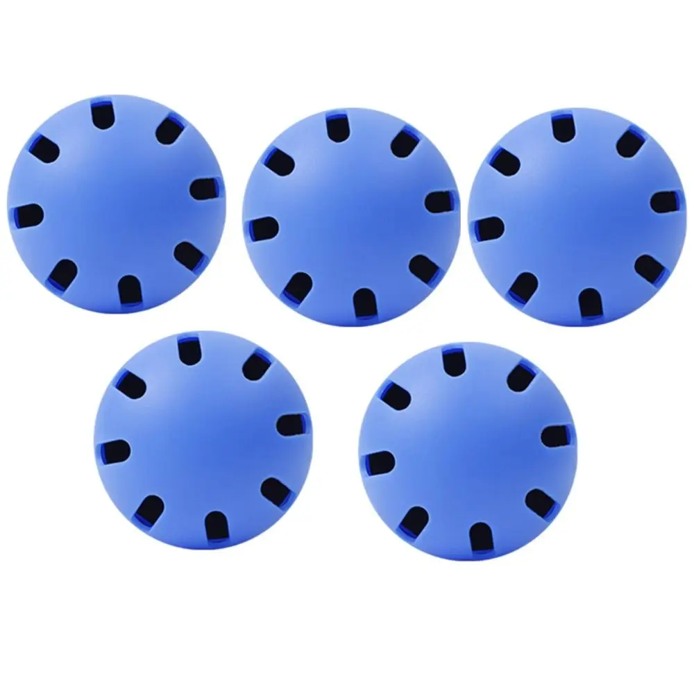 5PCS Plastic 74MM Baseball Practice Balls EVA Lightweight Airflow Balls Hollow Hole Auxiliary Softballs Outdoor