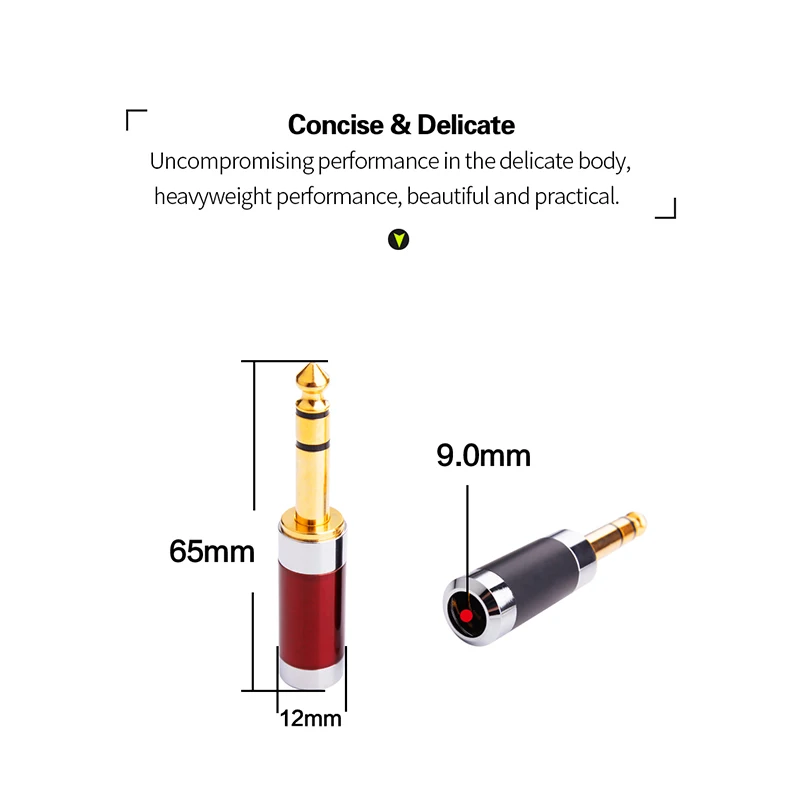 6.35MM Konektor Jack 3 Tiang Stereo Core Amplifier Mikrofon 6.3MM Jack 1/4 Konektor Plug Laki-laki untuk Speaker Gitar Kabel Aux