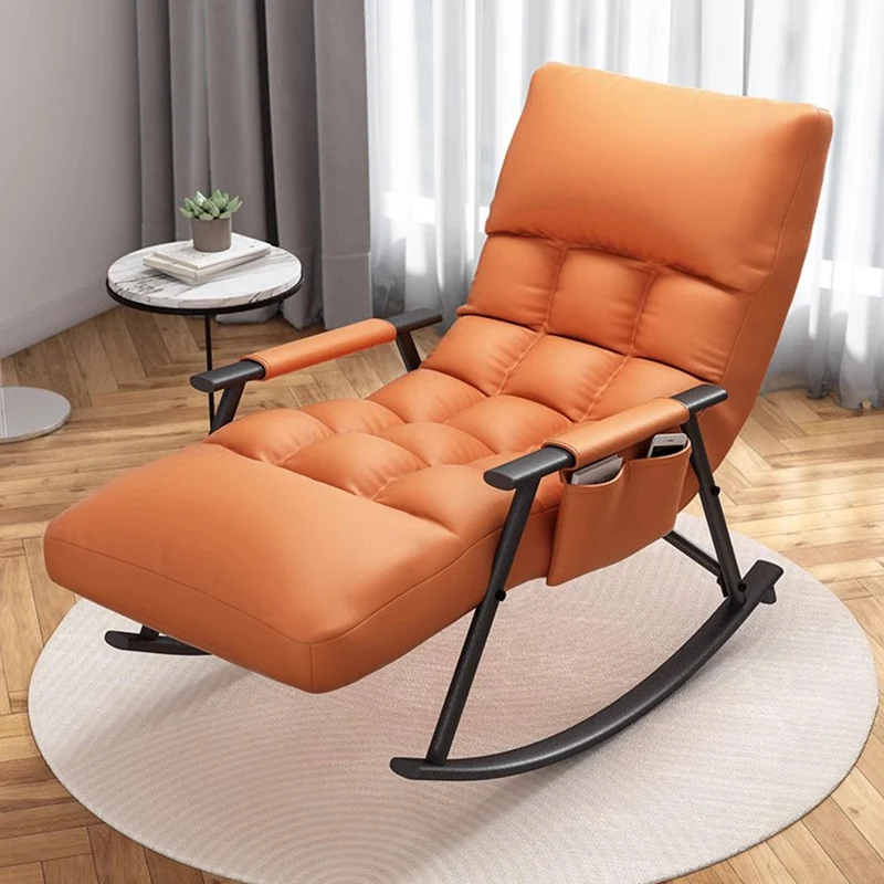

Rocking Wingback Living Room Chair Nordic Single Balcony Lounge Chair Floor Bedroom Minimalist Chaises De Salon Household Items