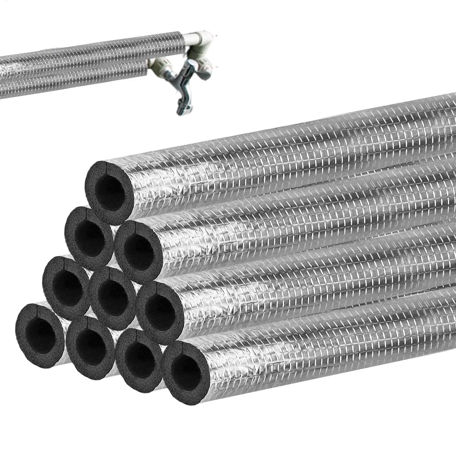 

Изоляционная пена для водопроводных труб, 10 шт., защитная крышка от замерзания, обертка для труб, изоляционная пенопластовая трубка для обогревателя горячей воды, кондиционера