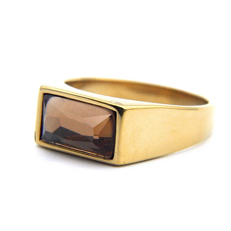 Golden Plated FTW Ring Stainless Steel Retro Punk Style Zircon Cross Tree Cobra Unisex Ring