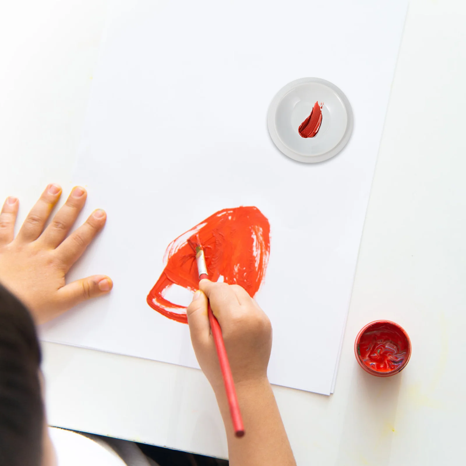 1Set Premium Color Mixing Tray with Cover Ceramic Plate for Painting Students Artists Smooth Safe Pigment Board Gouache