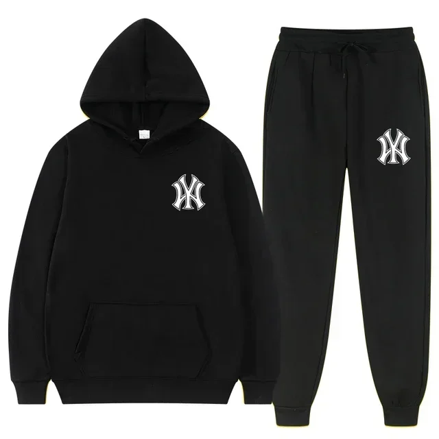 

2026 men's casual sports hoodie and sweatpants suitable for autumn and winter outdoor sports fashion men's clothing -