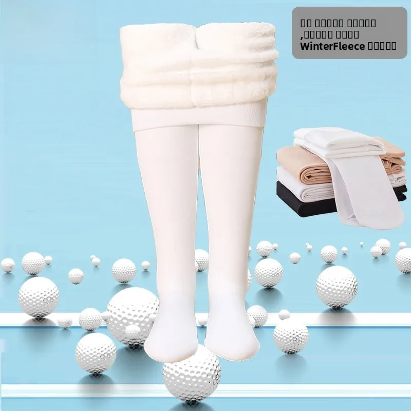 

High Elastic Golf Sports Trousers for Girls Thin Fce Long Sos Autumn Winter Thiened Footed Trousers Children's orm