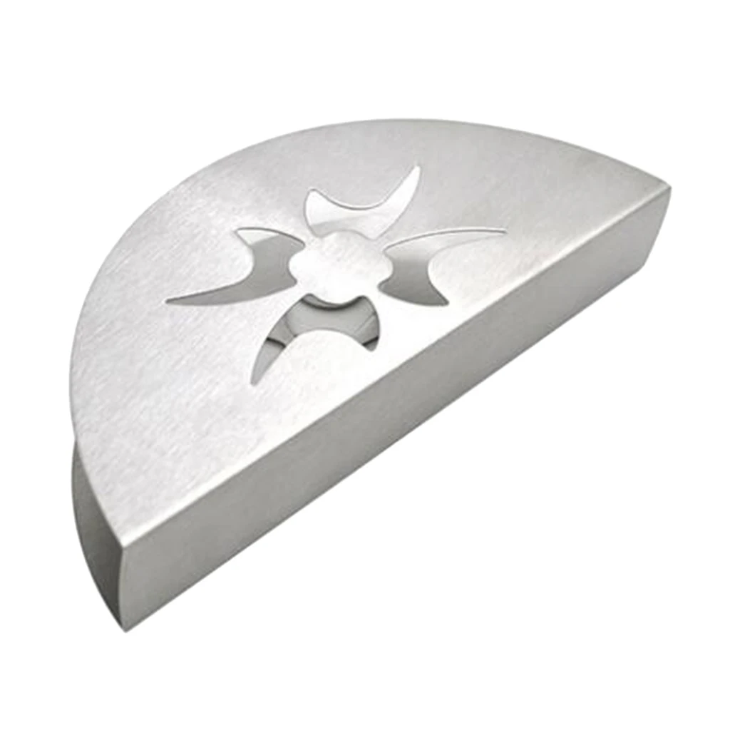 Stainless Steel Fan-shaped Tissue Napkin Holder Free Standing Paper Rack New Facial Paper Box Table Serviette Box Case