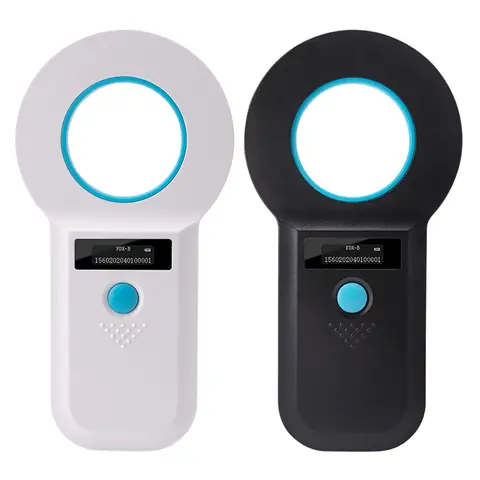 Handheld 134.2Khz 125Khz Animal RFID EMID Reader OLED Display EMID FDX-B(ISO11784/85) Pet Chip ID Scanner Pet Tag for Pet
