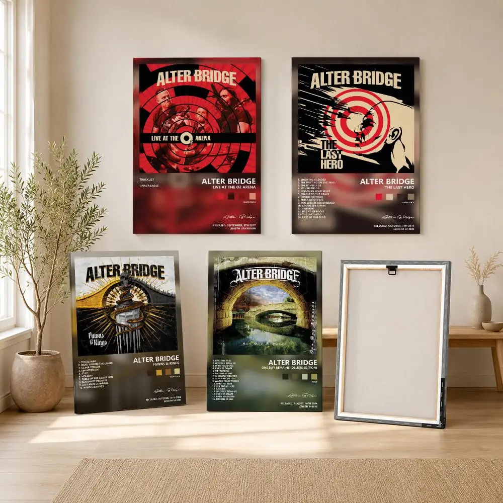 Rock Band A-Alter Bridge Album Framed Wall Painting Framed Canvas Wall Art Print | Modern Poster | Home Hallway Decor