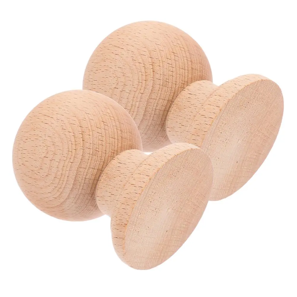 

2pcs Solid Wood Furniture Pillars Decorative Finials Natural Grain Texture Classic Design Versatile Use Elegant Style