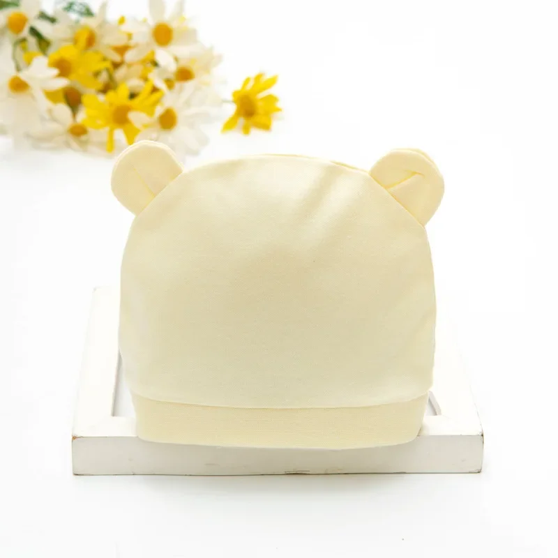 Soft Newborn Hat Baby Beanie Cotton Infant Bonnet Baby Cap for Girls Boys Kids Hats Newborn Photography Props Accessories 0-12M