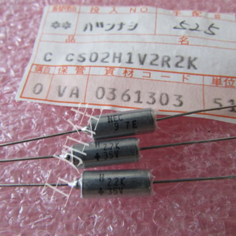 

10PCS/CS02H1V2R2K 35V2.2uf 10% Japanese axial tantalum capacitor