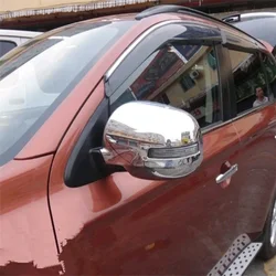 WELKINRY For Mitsubishi Outlander 3rd Generation 2014-2022 Car Door Back Side Wing Fender Rearview Reflection Mirror Cap Trim