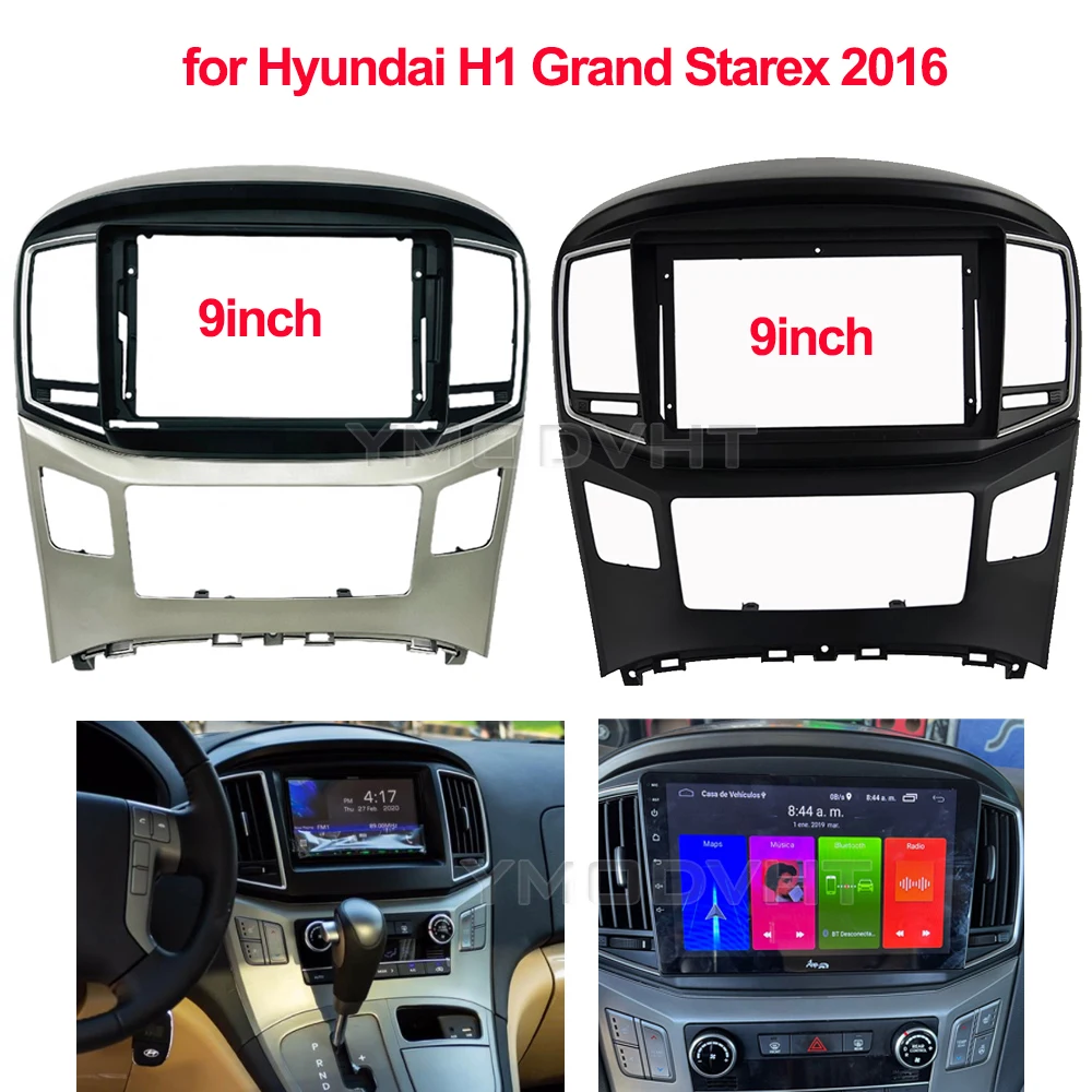 9inch Car Radio Fascia for Hyundai H1 Grand Starex 2016 Stereo Dash Trim Kit Frame Panel GPS Navigation Installation Bezel