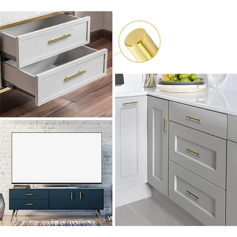 حار بيع-30 حزمة مقابض للخزانة النحاس خزانة الذهب مضمد درج يسحب باب من الفولاذ المقاوم للصدأ الأجهزة مقبض 5 بوصة