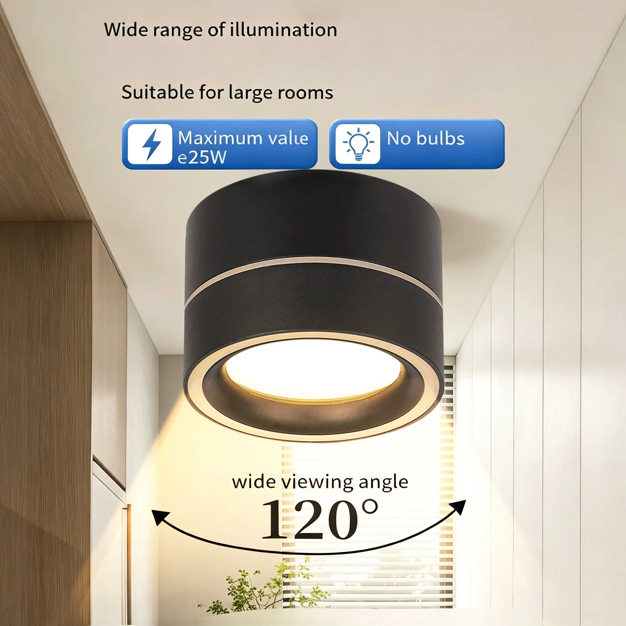 

Nordic LED Ceiling Lamp AC85-265V GX53 Surface Mounted Downlight for Living Room Bedroom Corridor Recessed Ceiling Light