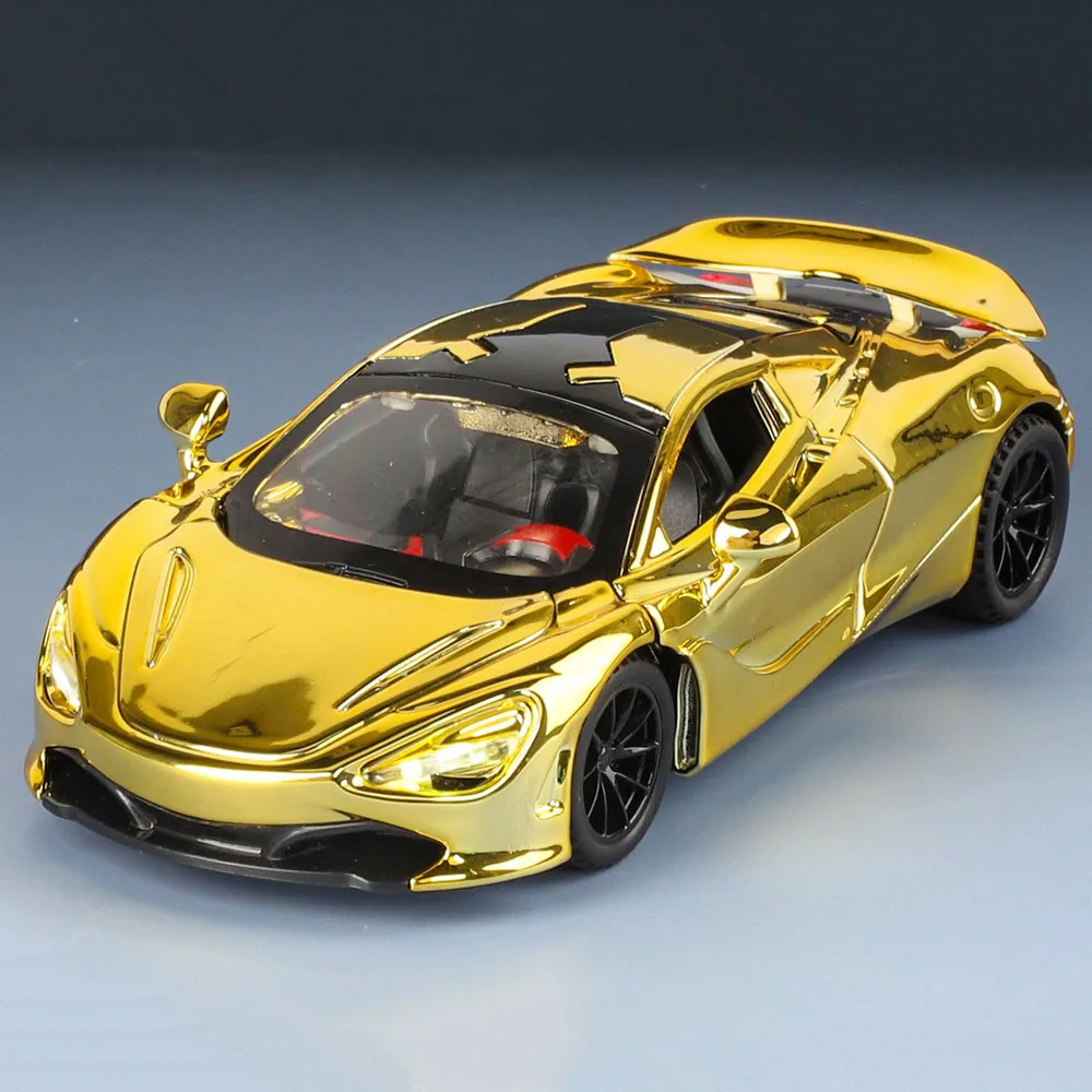 

1:32 сплав литья под давлением 720S игрушки модели автомобилей со световой музыкой миниатюрный спортивный автомобиль с откатным колесом транспортные средства для детей праздничные подарки