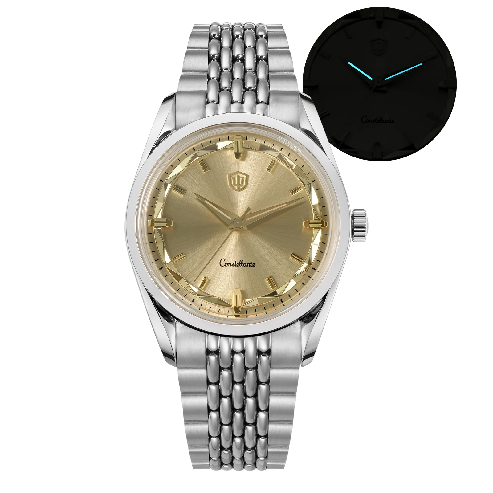 Watchdives New WD1954 Arctic Classic 36mm VH31 Watch Sapphire with New OTF Clasp
