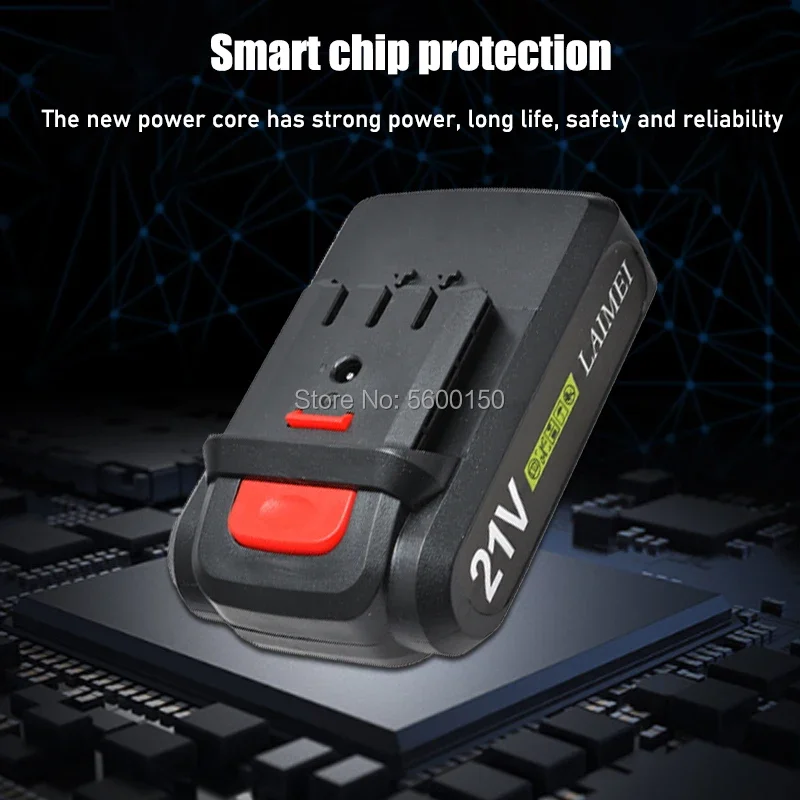 La batteria al litio ricaricabile da 21 V può essere utilizzata in accessori per cacciavite elettrico per utensili elettrici per uso domestico