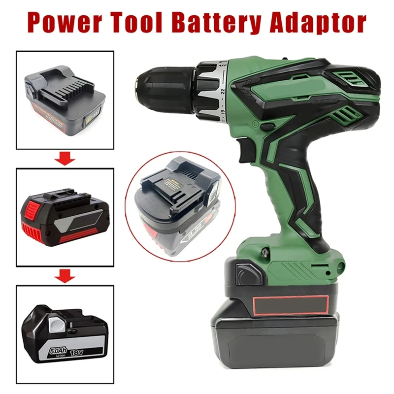 For  Convert To Hitachi / Hikoki 18V Li-Ion Battery Power Tool Battery Adapter Converter BS18HK BAT622 BAT618 Easy Install