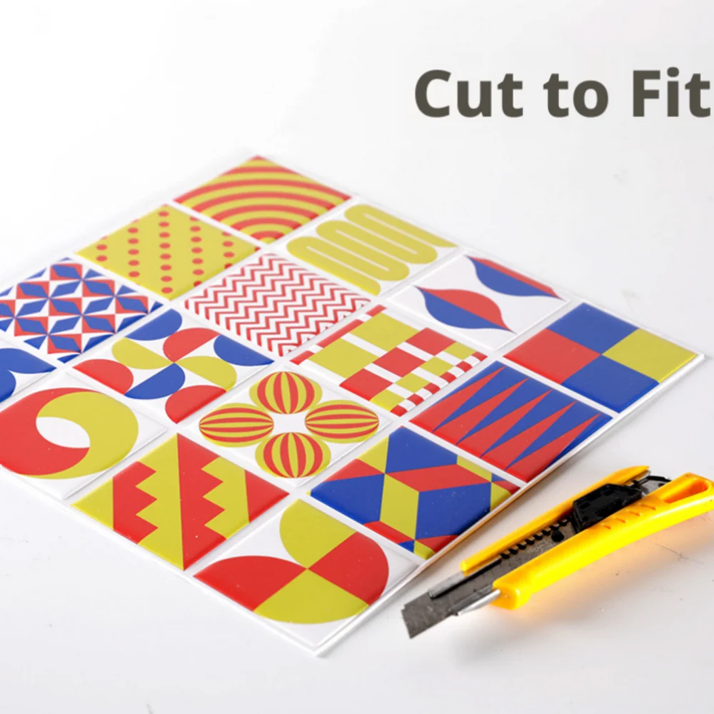 3D Waterproof Thickened Imitation Ceramic Tile Wall Stickers for Children's Rooms, Kindergartens, and Training Institutions