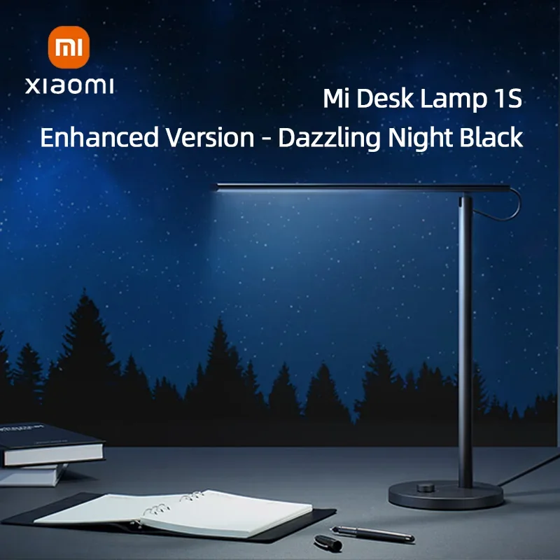 Xiaomi Mijia Desk Lamp 1S Black Enhanced Version Ra95 LED Adjustable Light 2.4G Wifi Wireless Supports Mihome Or Siri Voice Cont