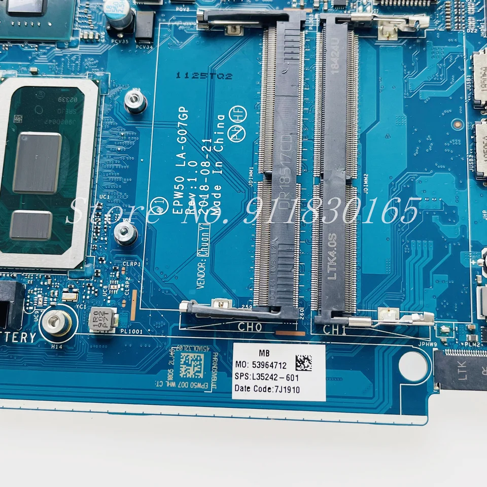 PAO7新品 EPW50 LA-G07GP LA-G07FP HP Pavilion 250 G7 256 G7 15-DA ノート