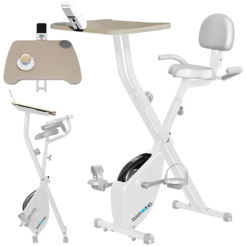 Foldable Exercise Bike with Desk Board
