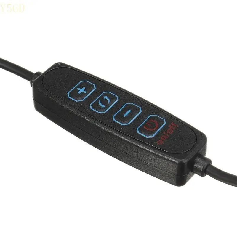 

Y5GD LED Lamp Metal Swing Arm Magnifier Lamp Stepless Dimming 3 Color Modes 5X Magnification Adjustable