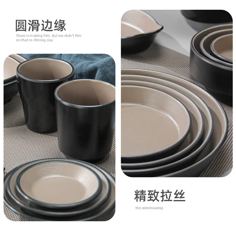 1pcs Dinnerware Set Flatware Set Korean Kitchen Supplies Eco Friendly Products Tableware Melamine Dinner Ware PlatesandBowlsSet