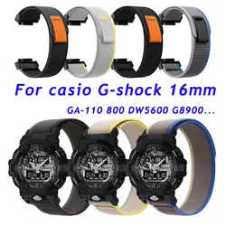 Trail Loop Nylon Loop Strap For Casio G-SHOCK GA GD 100 110 120 700 GLX GR GW 8900 DW Watch Band 16mm Sports Wrist Bracelet Belt