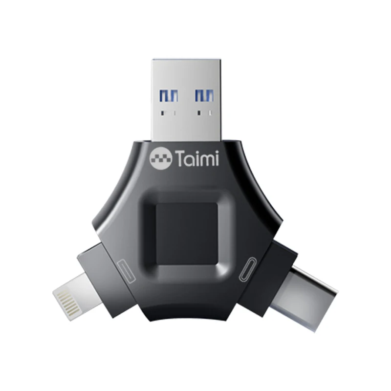 Taimi Fingerprint Encrypted USB Drive Secure Password Protected USB Flash Drive Memory Stick Thumb Drive Encryption Storage