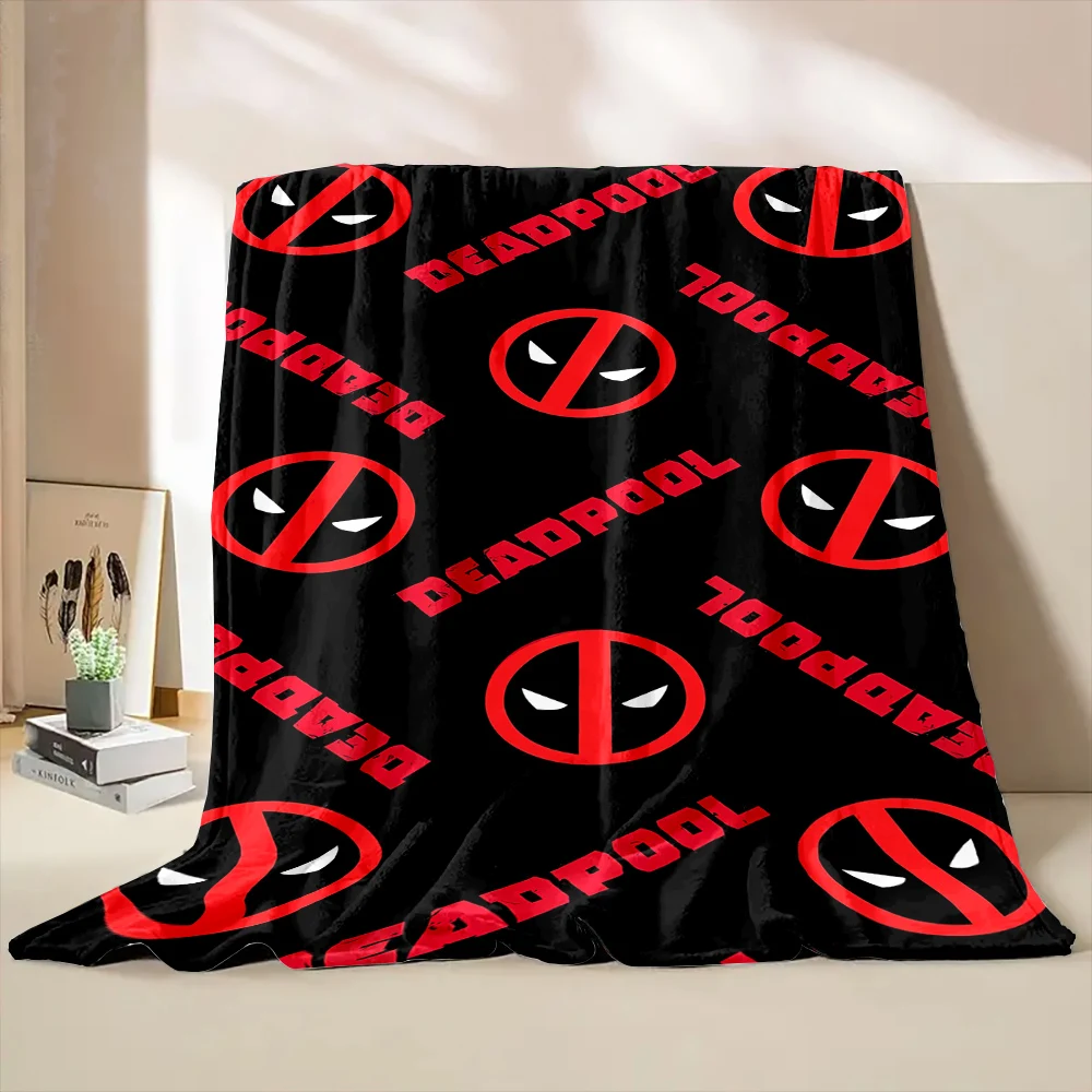 Marvel-Avengers Deadpool Blanket Soft Fluffy 4 Season Throw King Size Kid Adult Sofa Quilt Bed Break Blanket Travel Throw Gift