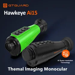 Monokular do obrazowania termowizyjnego GTGUARD Ai15 ma rozdzielczość czujnika HD Wbudowana przestrzeń do przechowywania 32 GB, bateria o dużej pojemności 4000 mA