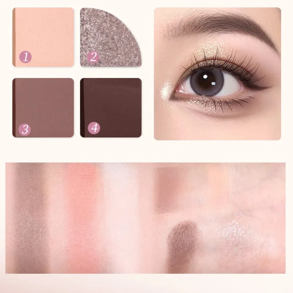 Beleza iluminar sombra de olho cosméticos blush arte destacando pó disco sombreamento pó longa duração 7 cores rosto paleta corpo